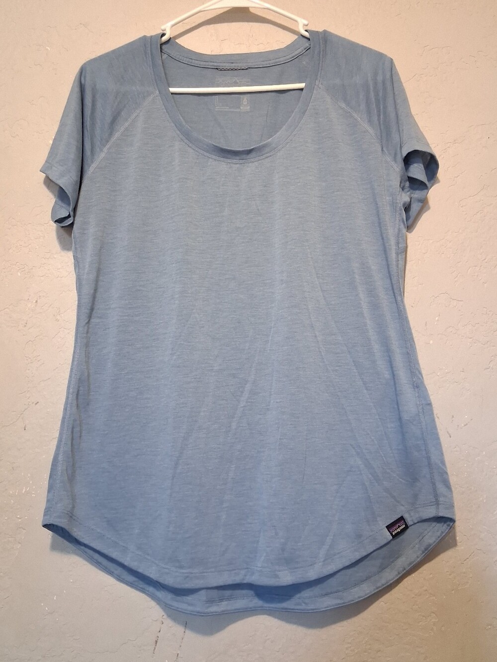 Patagonia Women Capilene Cool Trail Shirt Short Sleeve Blue L Athletica - Picture 2 of 12
